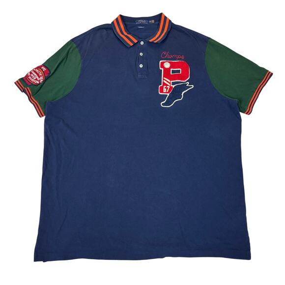 Polo Ralph Lauren P Wing Chenile Football Patch Varsity Bulldog Men's 2XL - Picture 1 of 9